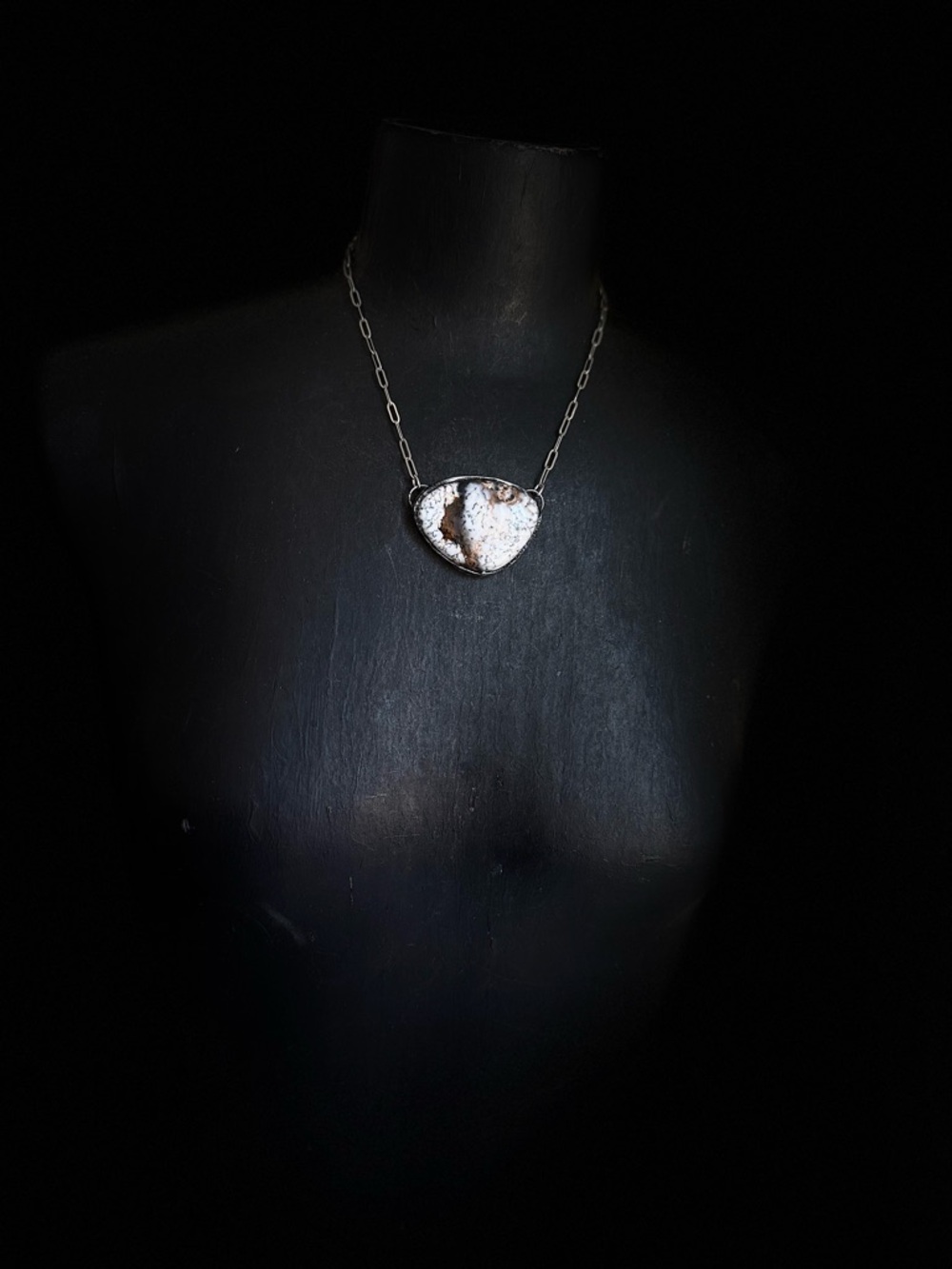 Dendritic agate crystal pendant necklace boho jewelry southwest jewelry for woma - Picture 6 of 9